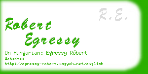 robert egressy business card